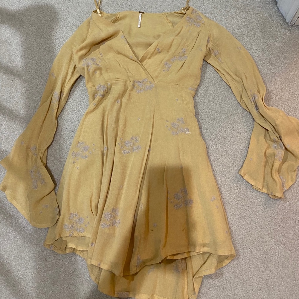 Yellow embroidered dress!